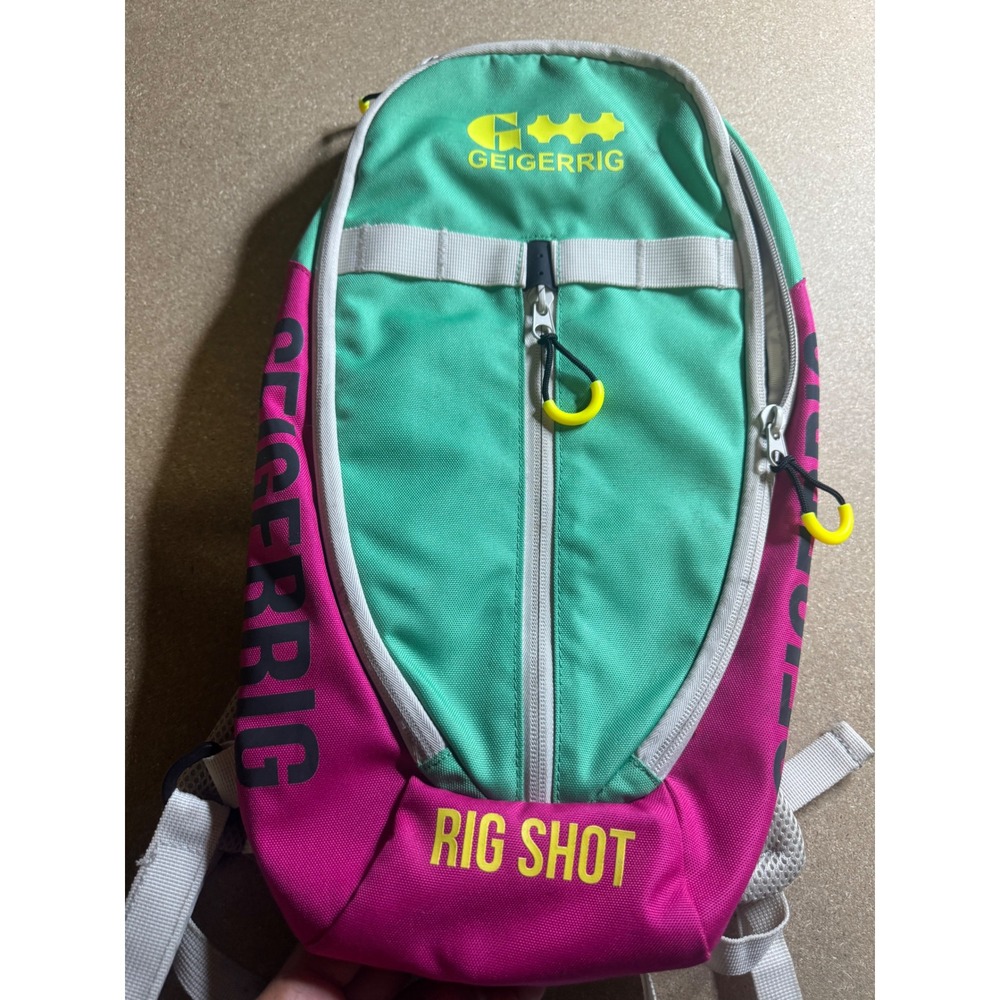 Geigerrig Rig Shot‎ Hydration Pack Backpack Pink Teal Outdoor Hiking Running